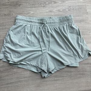 Spyder Active Women's L Sage Green Running Shorts 2-in-1 Liner